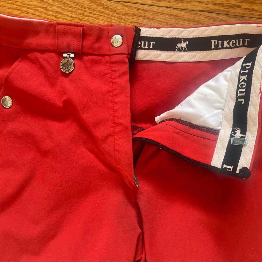 Pikeur High Waist Knee Patch Breeches 28L RED